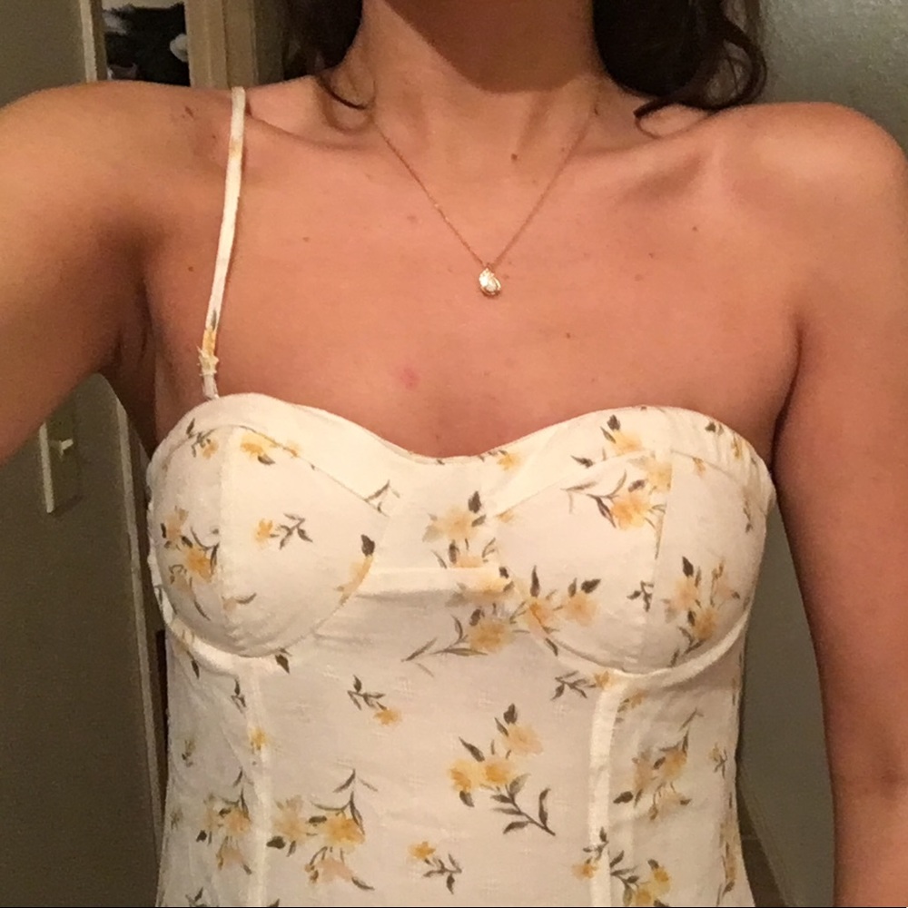 American Eagle white/floral dress•SMALL